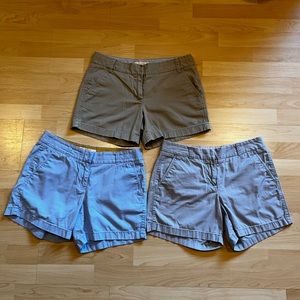 3 pairs of shorts! J. Crew Chino Shorts Size 4